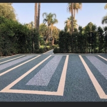 terrasse avec granulat de marbre