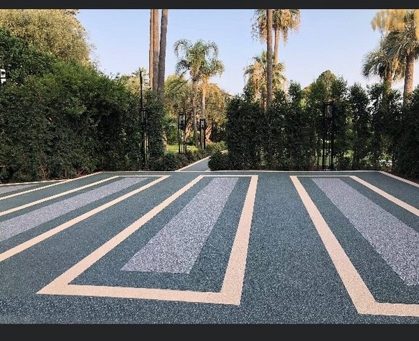 terrasse avec granulat de marbre